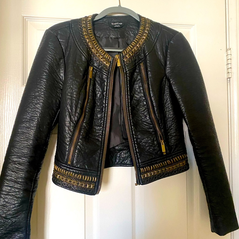 Bebe vegan leather jacket - great condition - hardly worn